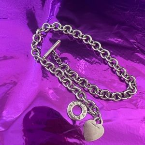 Authentic Tiffany & Co. Heart Tag Toggle Necklace